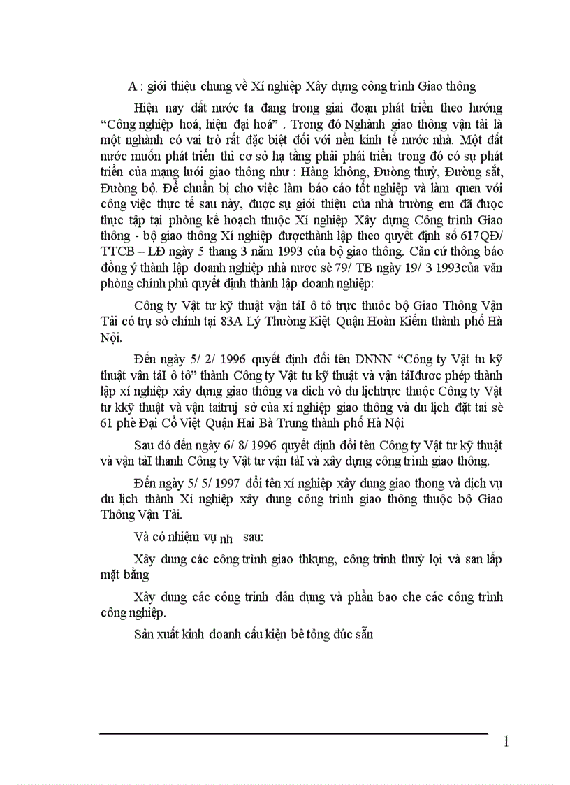 image for page Báo cáo Công ty Vật tư kỹ thuật vận tảI ô tô