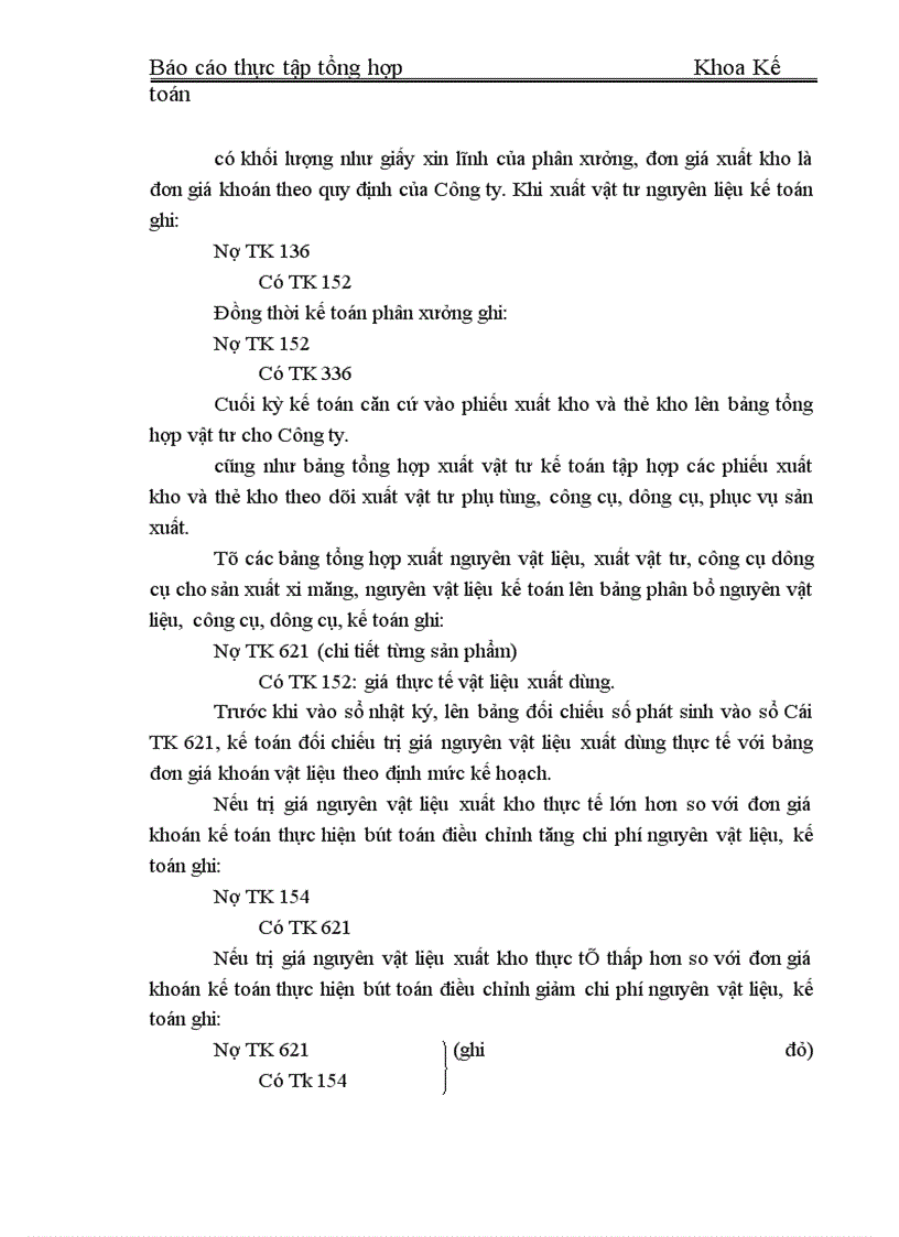 image for page Thực tập tổng hợp Khoa Kế toán về ở Công ty Cổ phần xi măng Yên Bái