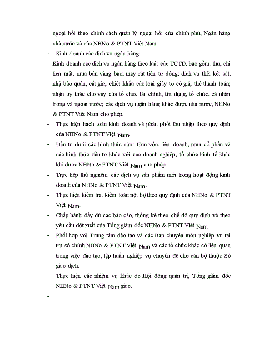 image for page Báo cáo về Sở giao dịch Ngân hàng Nông nghiệp và Phát triển Nông thôn Việt Nam.