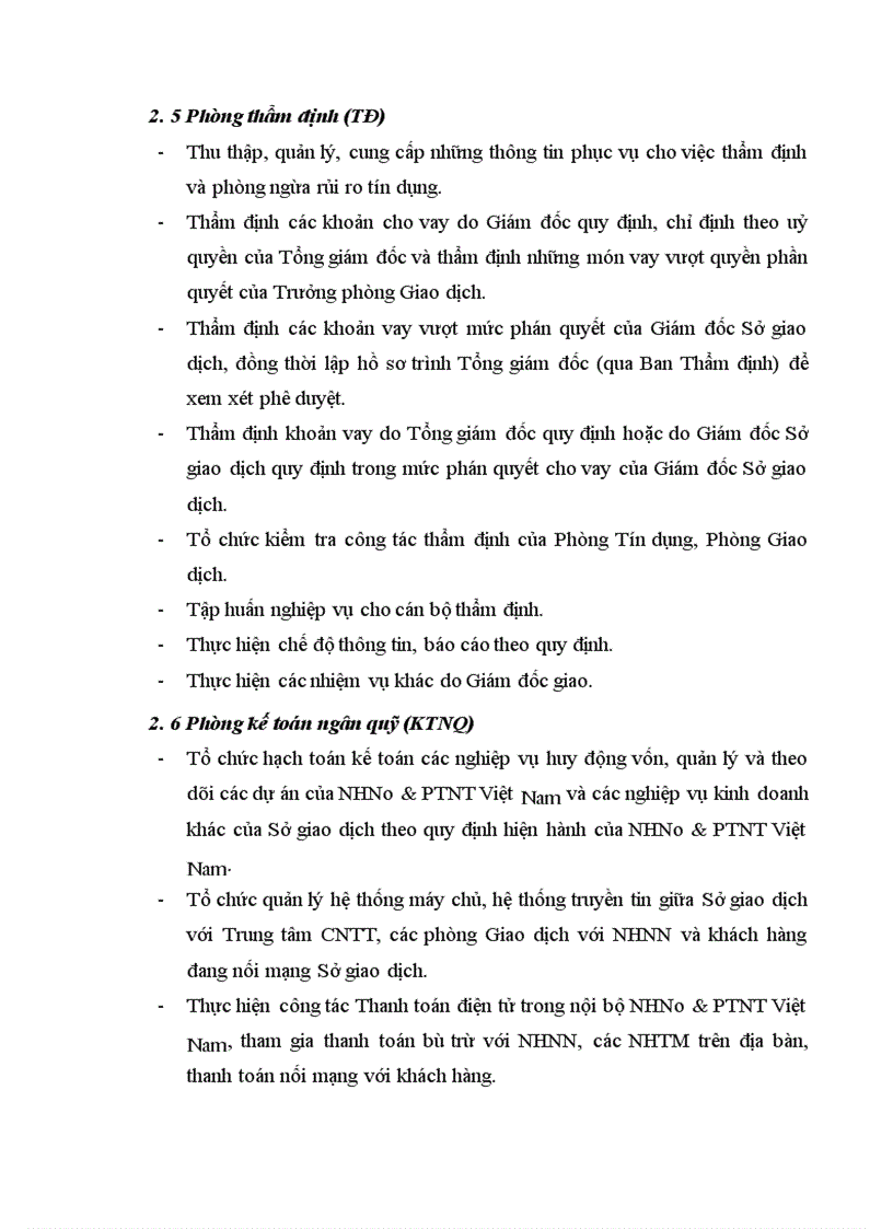 image for page Báo cáo về Sở giao dịch Ngân hàng Nông nghiệp và Phát triển Nông thôn Việt Nam.