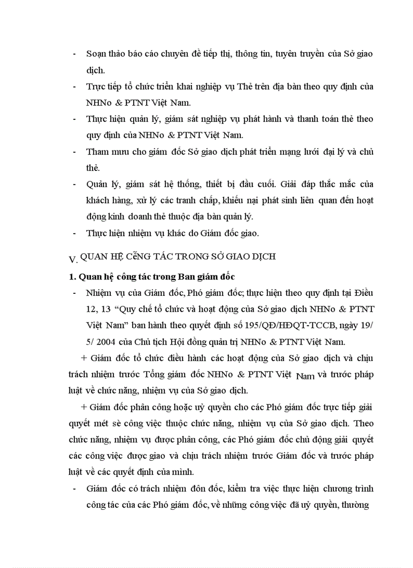 image for page Báo cáo về Sở giao dịch Ngân hàng Nông nghiệp và Phát triển Nông thôn Việt Nam.