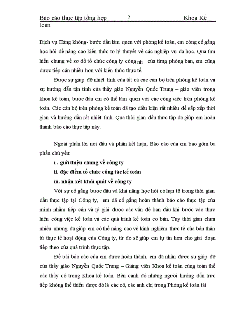 image for page Thực tập tổng hợp Khoa Kế toán về Công ty Cung ứng Dịch vụ Hàng không