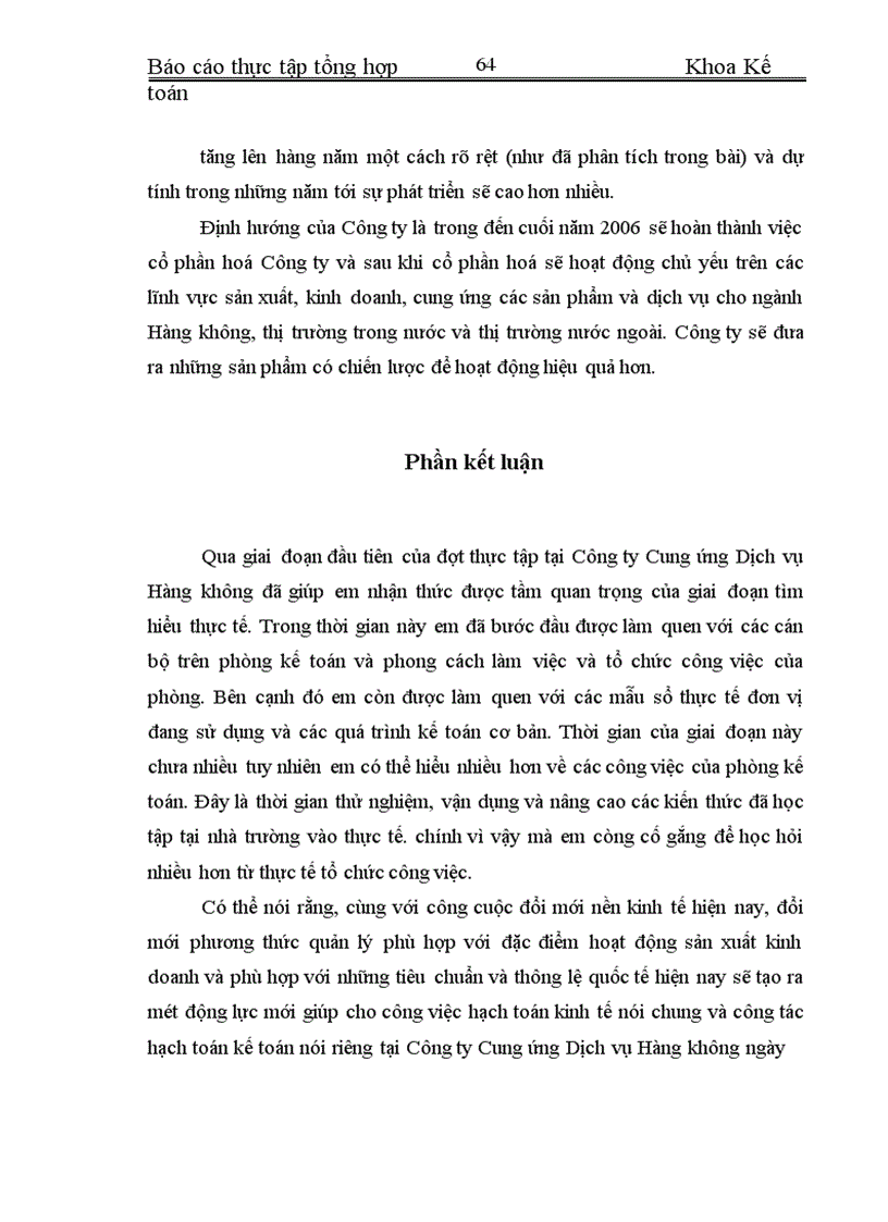 image for page Thực tập tổng hợp Khoa Kế toán về Công ty Cung ứng Dịch vụ Hàng không