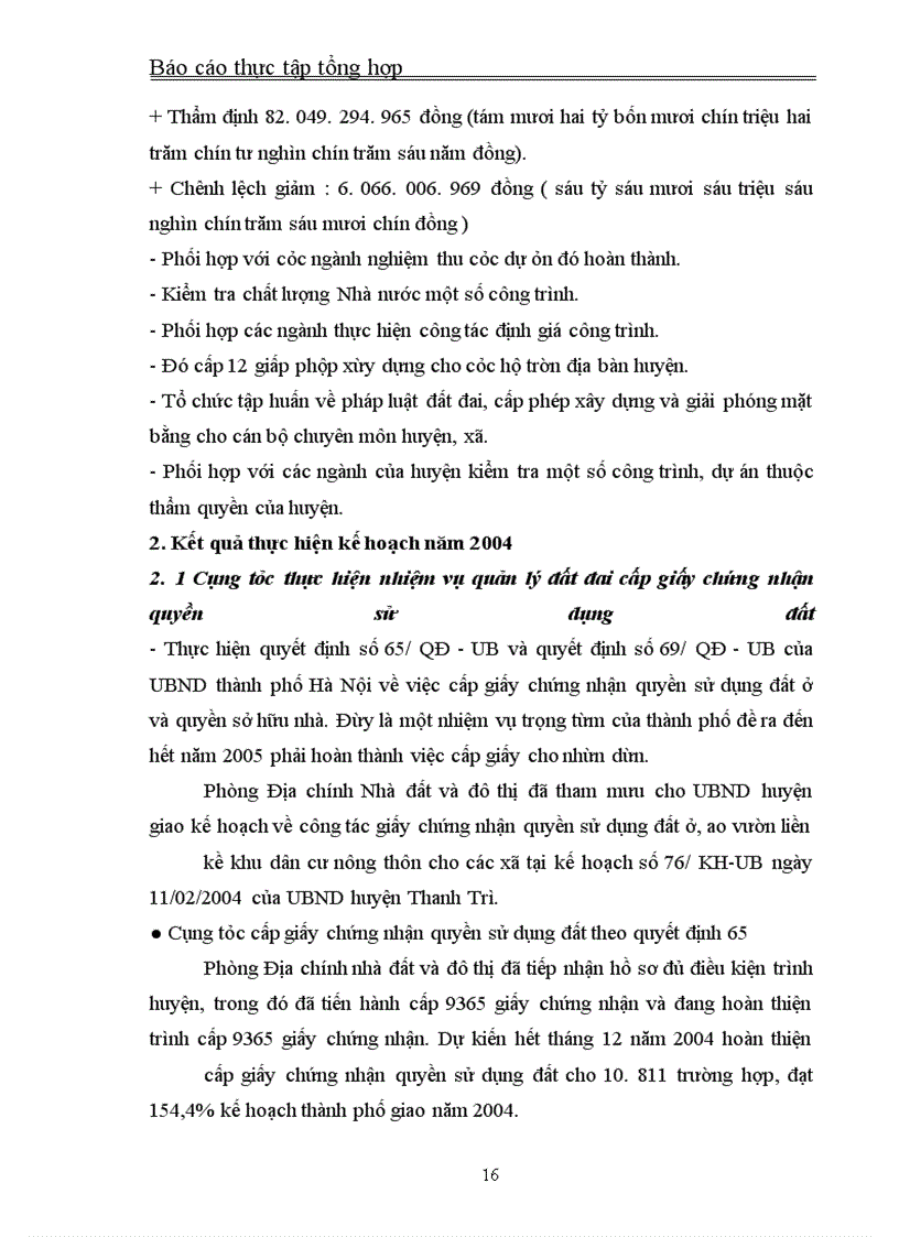 image for page Thực tập tổng hợp về Phòng Tài nguyên và môi trường huyện Thanh Trì.