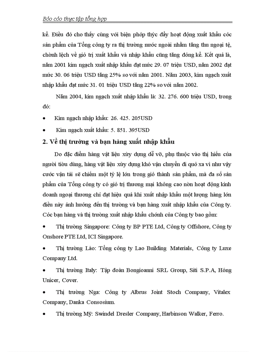 image for page Báo cáo về CÔNG TY KINH DOANH XUẤT NHẬP KHẨU - VIGLACERA