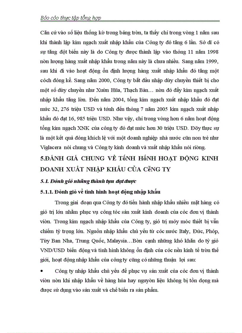 image for page Báo cáo về CÔNG TY KINH DOANH XUẤT NHẬP KHẨU - VIGLACERA