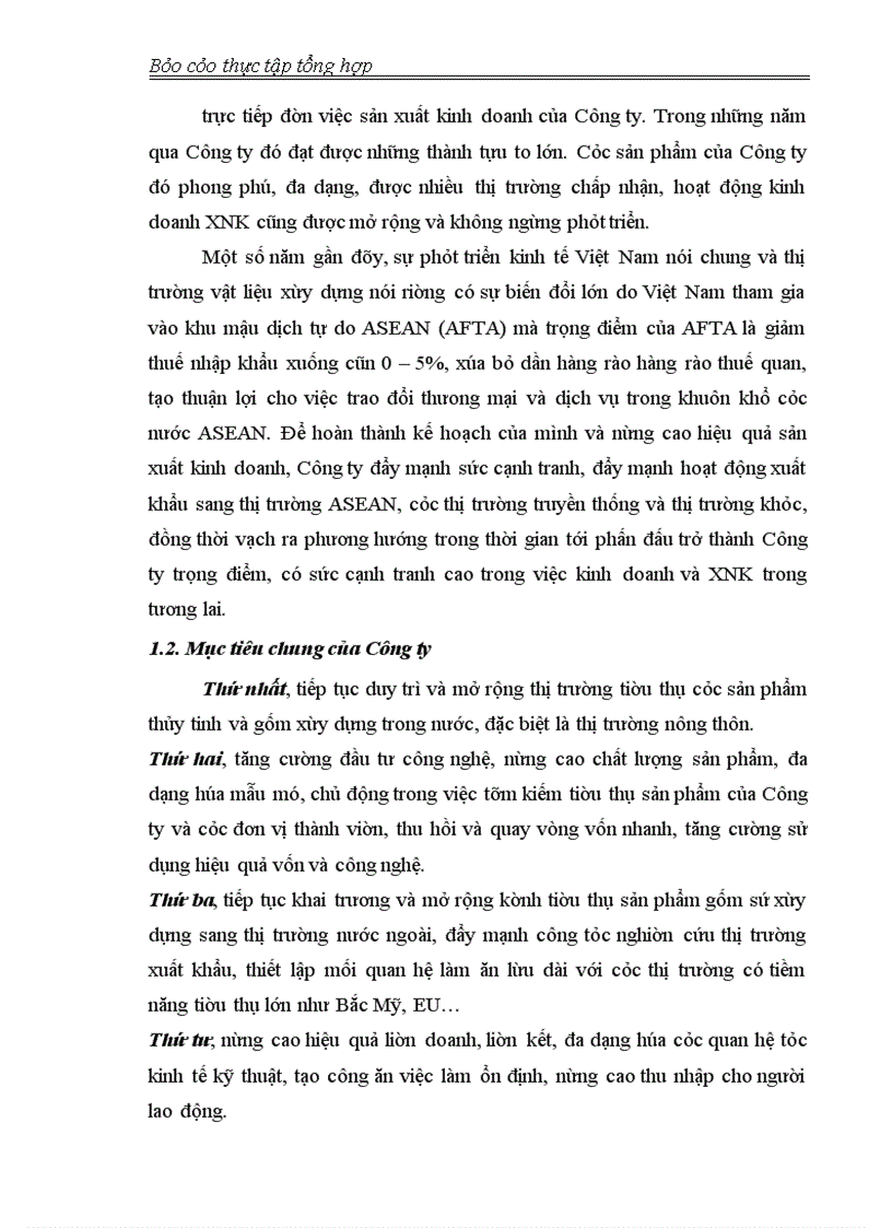 image for page Báo cáo về CÔNG TY KINH DOANH XUẤT NHẬP KHẨU - VIGLACERA