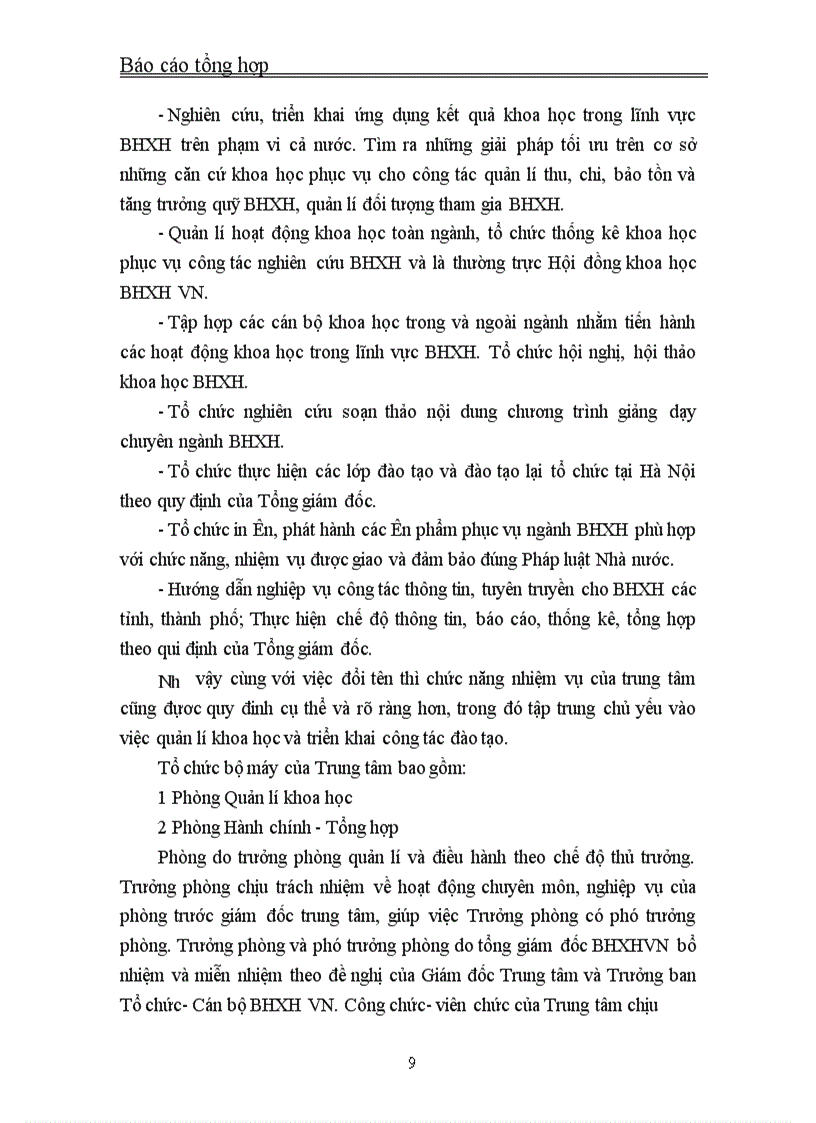 image for page Báo cáo thực tập tổng hợp về Trung tâm Nghiên cứu - Khoa học BHXH VN ( trực thuộc BHXHVN)