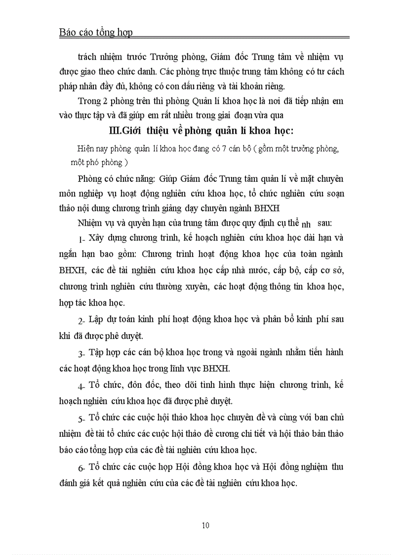 image for page Báo cáo thực tập tổng hợp về Trung tâm Nghiên cứu - Khoa học BHXH VN ( trực thuộc BHXHVN)