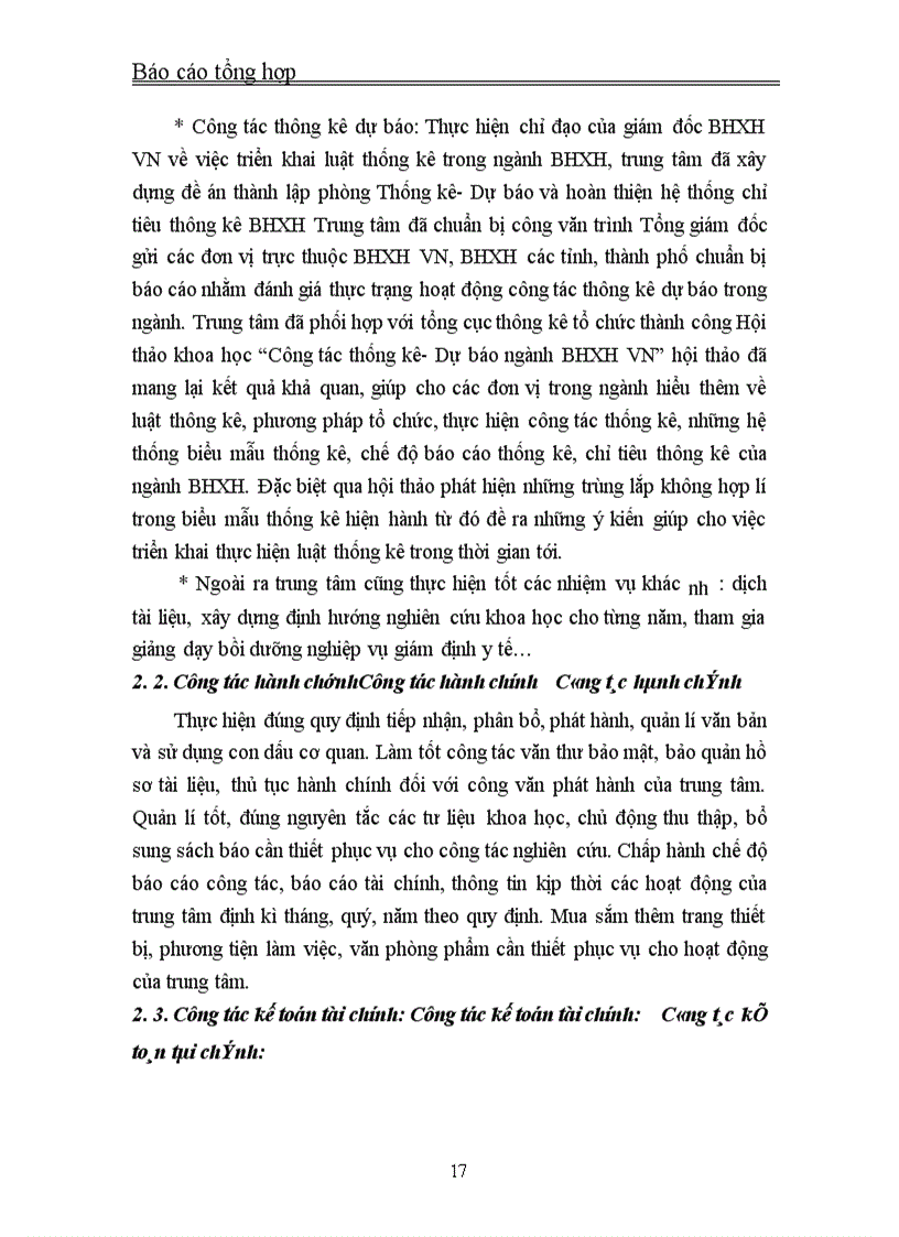 image for page Báo cáo thực tập tổng hợp về Trung tâm Nghiên cứu - Khoa học BHXH VN ( trực thuộc BHXHVN)