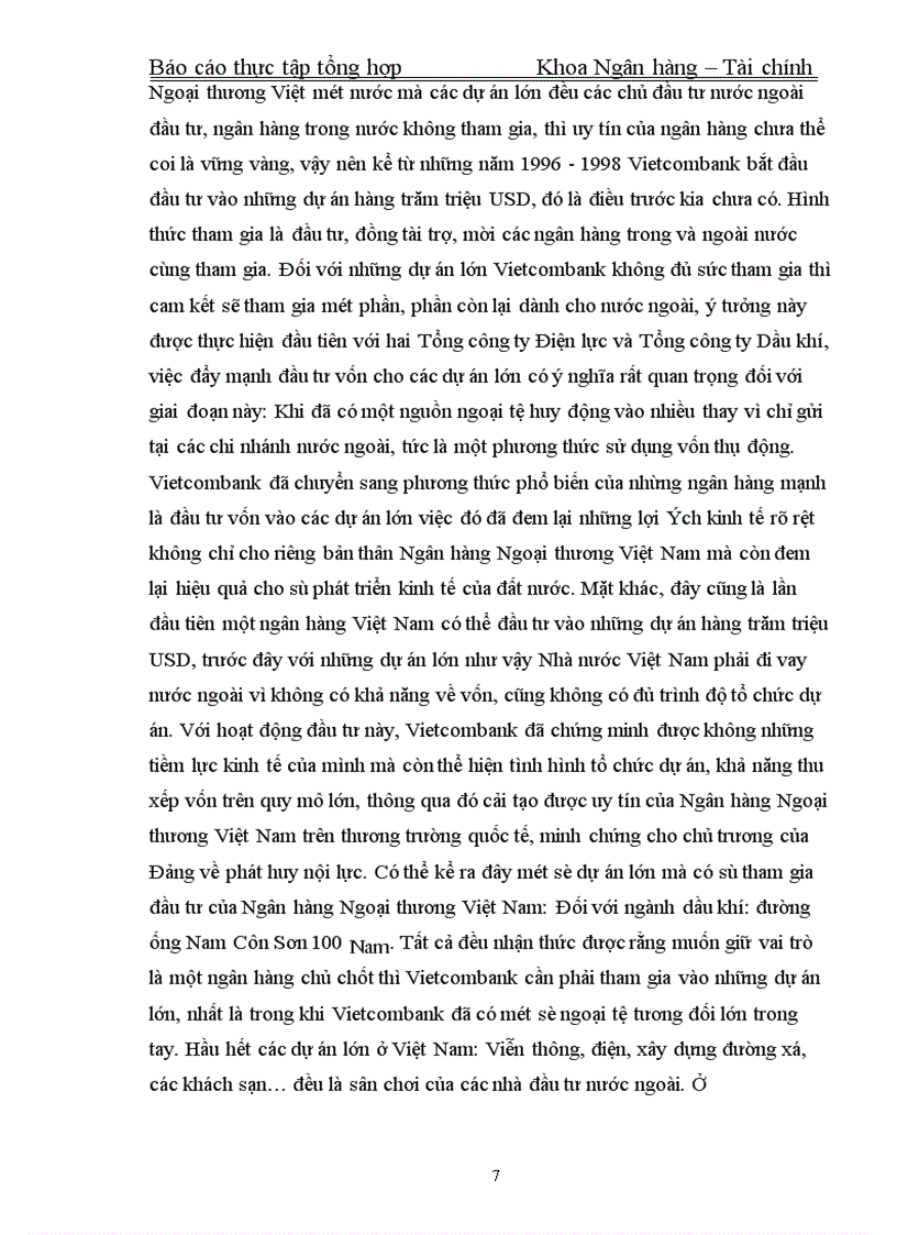 image for page Thực tập tổng hợp Khoa Ngân hàng – Tài chính về Ngân hàng Ngoại thương Việt Nam