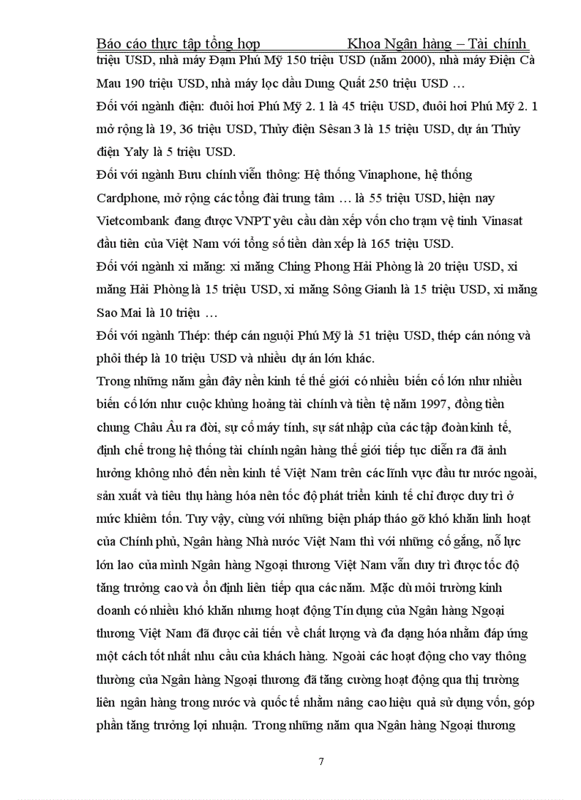 image for page Thực tập tổng hợp Khoa Ngân hàng – Tài chính về Ngân hàng Ngoại thương Việt Nam