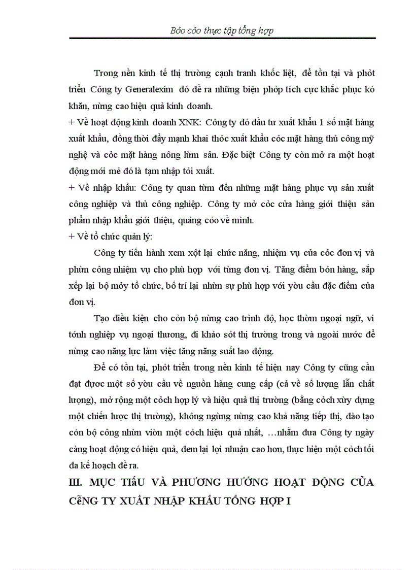 image for page Thực tập tổng hợp về CÔNG TY XUẤT NHẬP KHẨU TỔNG HỢP I