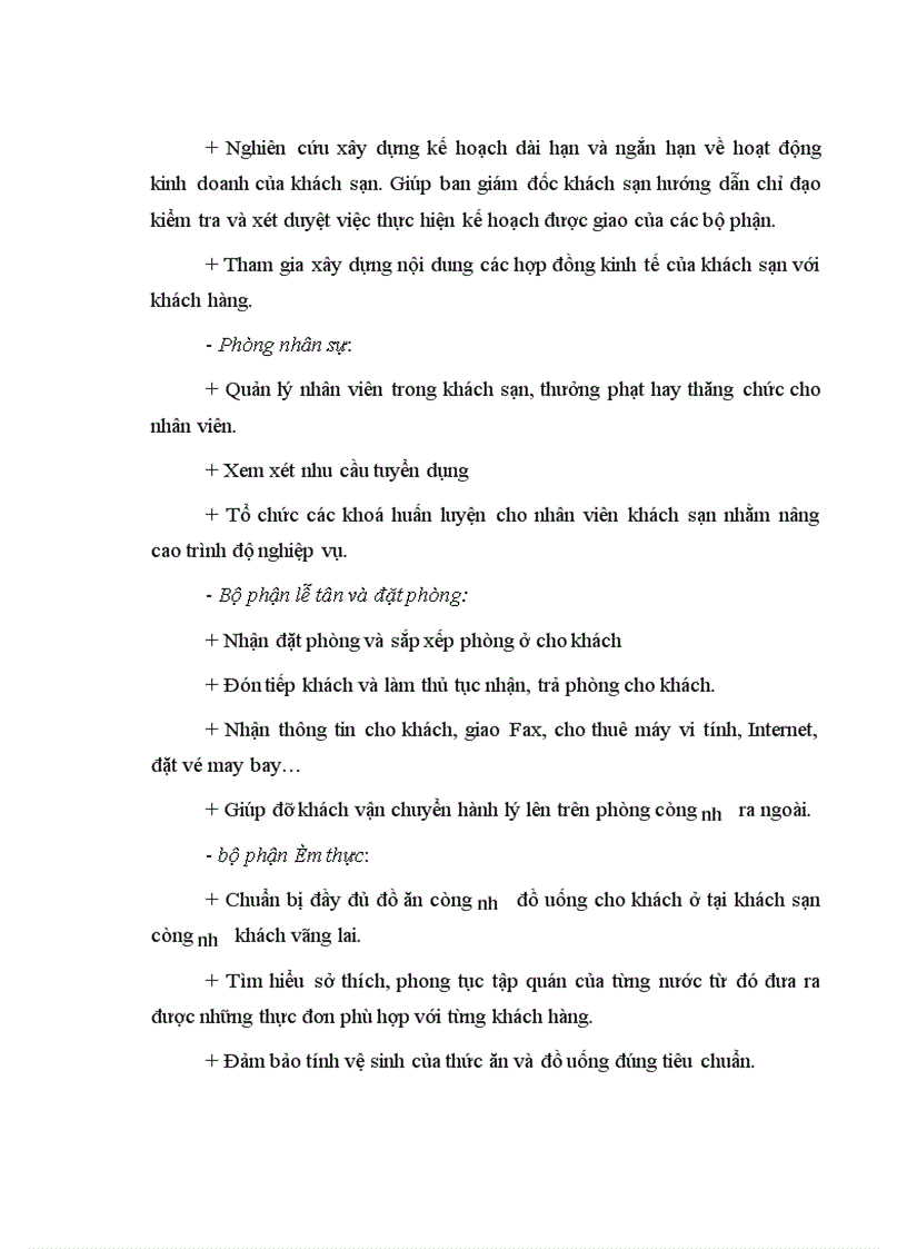 image for page Báo cáo thực tập về Khách sạn Hà Nội Horison