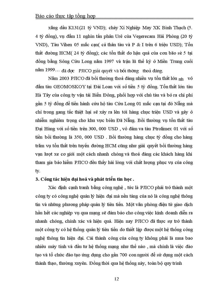 image for page Thực tập tổng hợp về công ty bảo hiểm petrolimex( pjico)