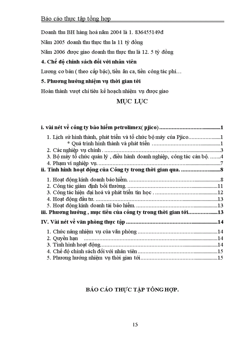 image for page Thực tập tổng hợp về công ty bảo hiểm petrolimex( pjico)