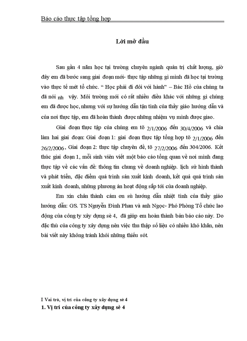 image for page Thực tập tổng hợp về công ty xây dựng số 4