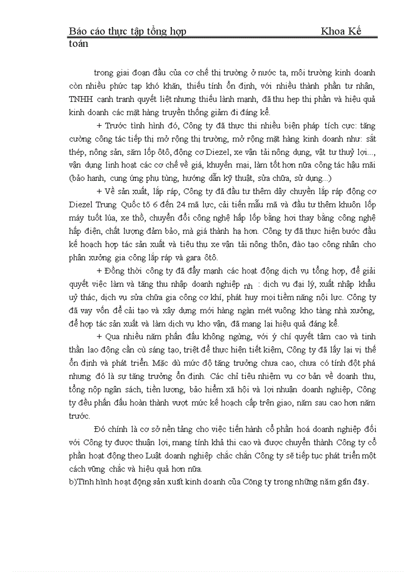 image for page Thực tập tổng hợp Khoa Kế toán về Công ty cổ phần thiết bị phụ tùng cơ điện