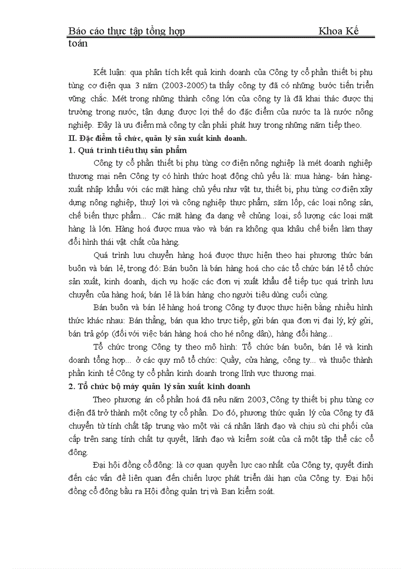 image for page Thực tập tổng hợp Khoa Kế toán về Công ty cổ phần thiết bị phụ tùng cơ điện