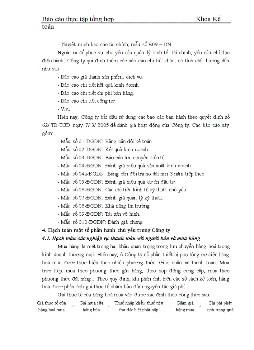 image for page Thực tập tổng hợp Khoa Kế toán về Công ty cổ phần thiết bị phụ tùng cơ điện