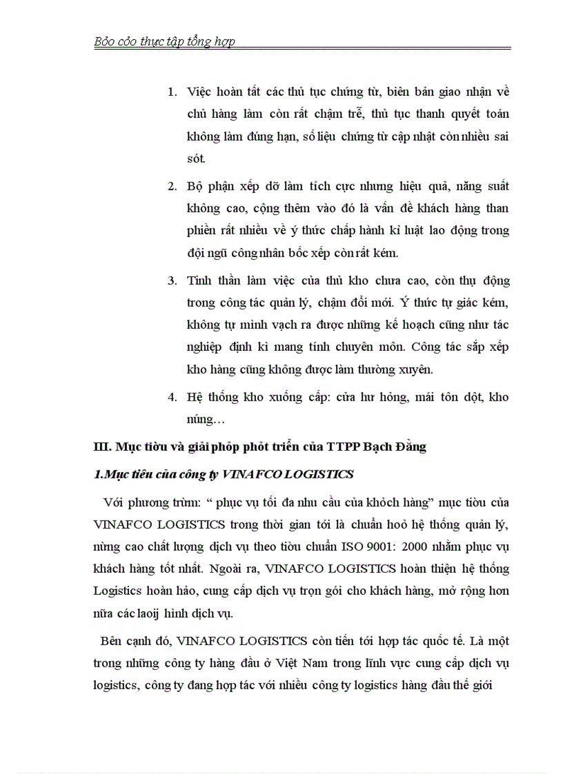 image for page Thực tập tổng hợp về Công ty TNHH tiếp vận VINAFCO VINAFCO LOGISTICS CO. LTD