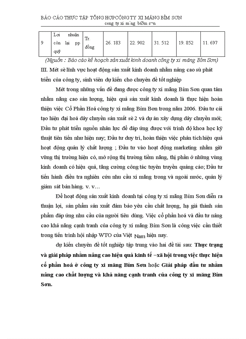 image for page Thực tập tổng hợp công ty xi măng bỉm sơn