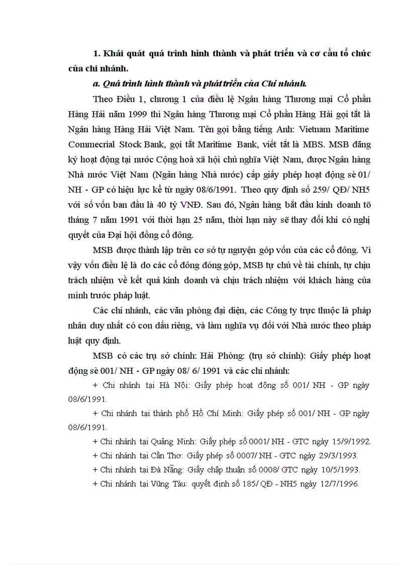 image for page Báo cáo thực tập về chi nhánh Ngân hàng thương mại cổ phần hàng hải Hà Nội.