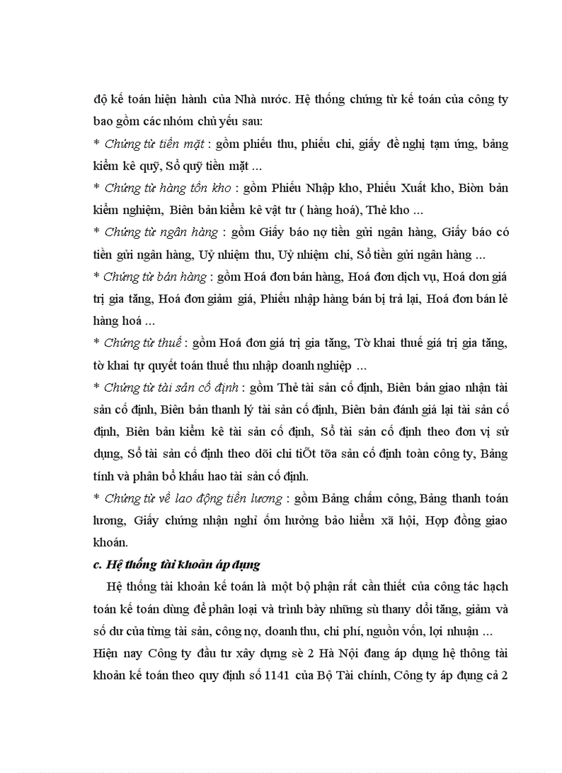 image for page Báo cáo về công ty đầu tư xây dựng số 2 Hà Nội