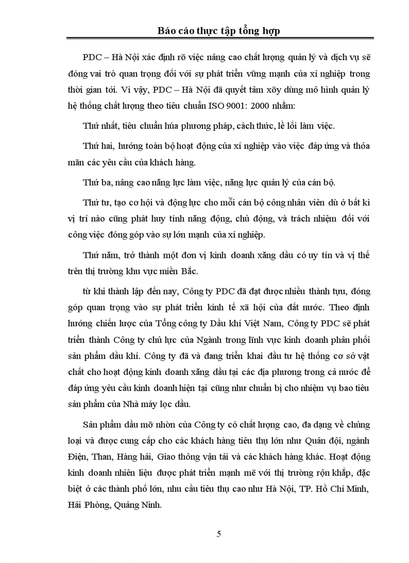 image for page Thực tập tổng hợp về xí nghiệp xăng dầu – dầu khí Hà Nội