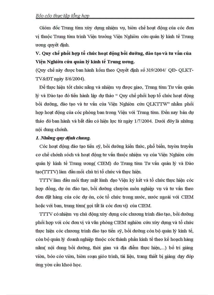 image for page Báo cáo thực tập tổng hợp tại Viện Nghiên cứu Quản lý kinh tế Trung ương