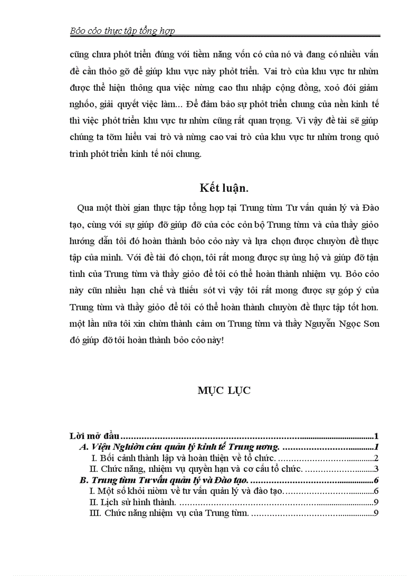 image for page Báo cáo thực tập tổng hợp tại Viện Nghiên cứu Quản lý kinh tế Trung ương