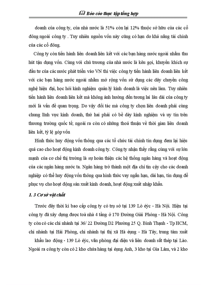 image for page Báo cáo thực tập tổng hợp về Công ty cổ phần xuất nhập khẩu và hợp tác đầu tư Vilexim