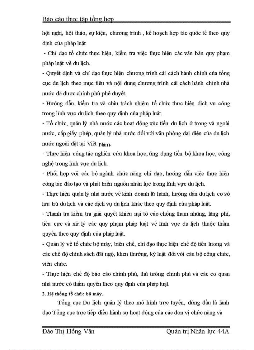 image for page Thực tập tổng hợp về Tổng cục Du lịch