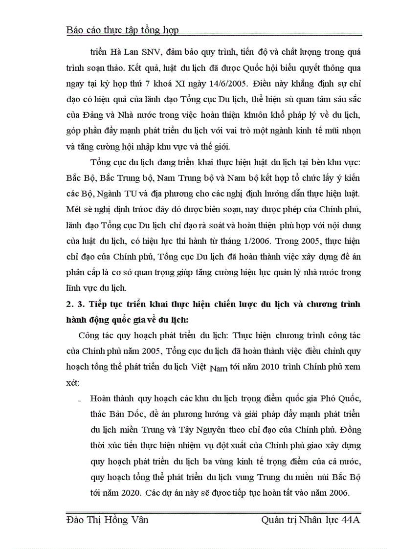 image for page Thực tập tổng hợp về Tổng cục Du lịch