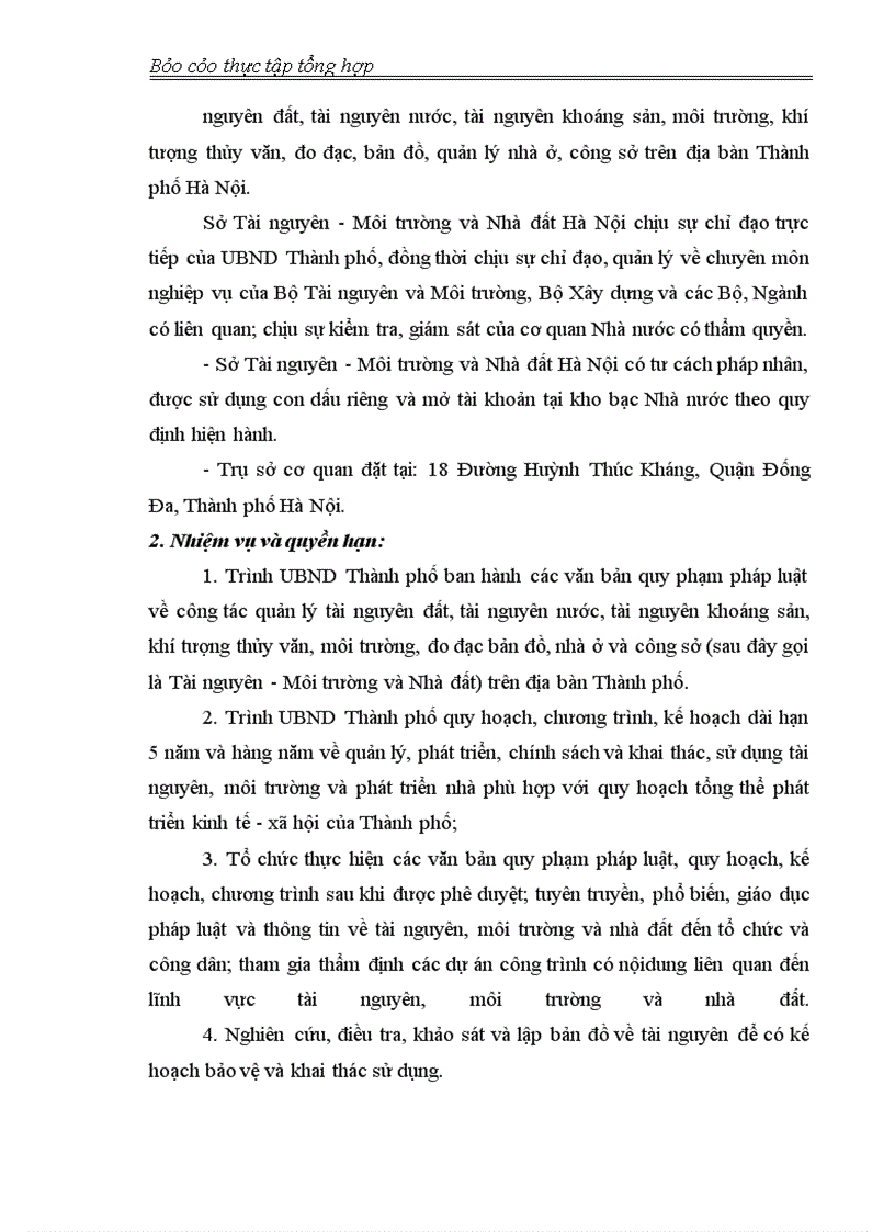 image for page Báo cáo thực tập tổng hợp tại Sở Tài nguyên Môi trường và Nhà đất Hà Nội