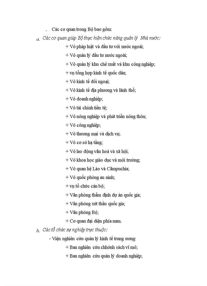 image for page Báo cáo tổng hợp về Bộ Kế hoạch- Đầu tư và Vụ ĐTNN