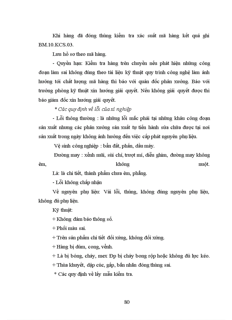 image for page Báo cáo thực tập tại phòng KCS của xí nghiêp may xuất khẩu Thanh Trì