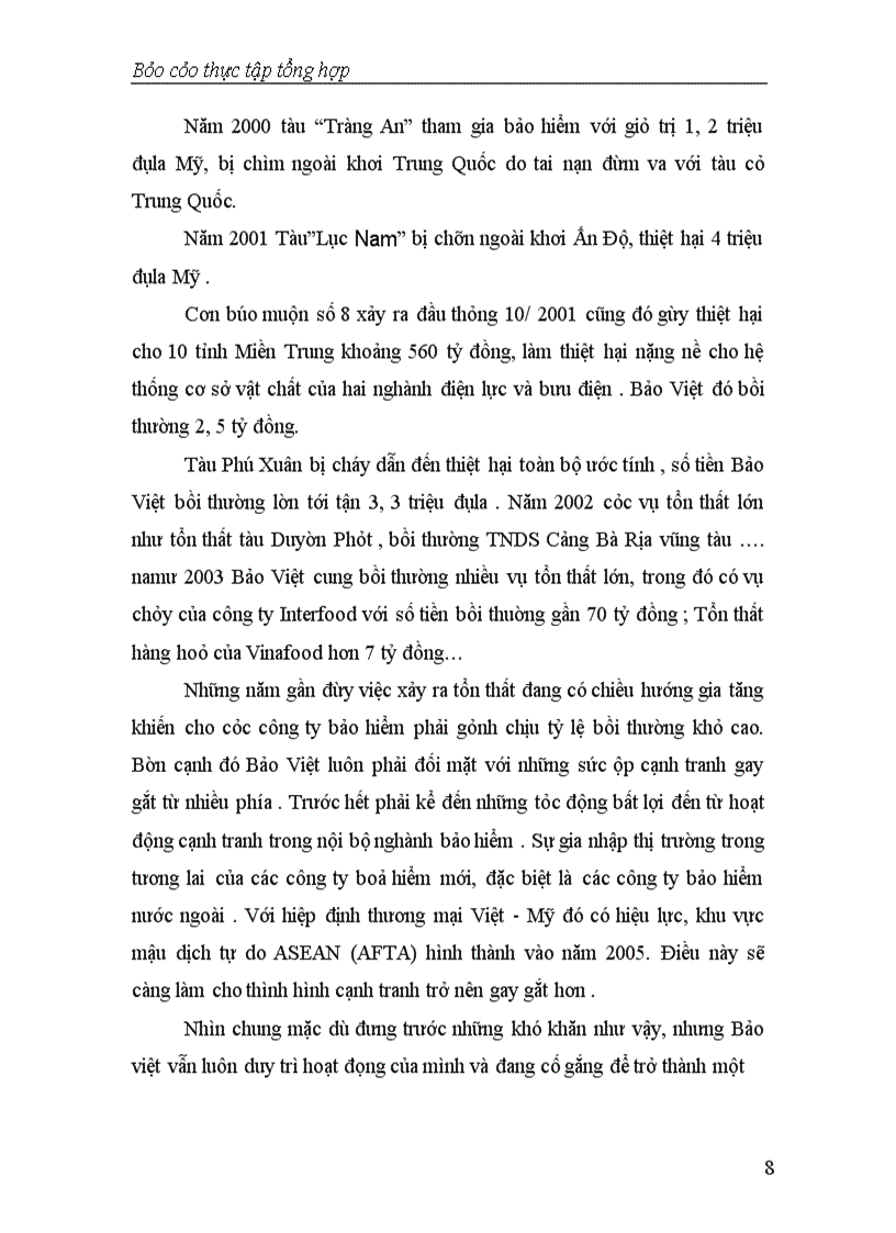 image for page Báo cáo thực tập tổng hợp tại Tổng Công ty Bảo Hiểm Việt Nam