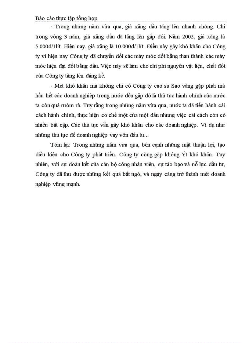 image for page Báo cáo thực tập tổng hợp về Công ty Cao su Sao vàng