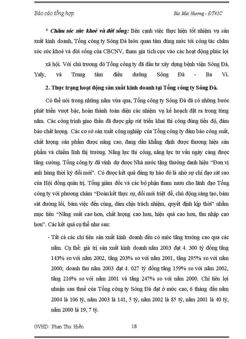 image for page Báo cáo thực tập về Tổng công ty Sông Đà