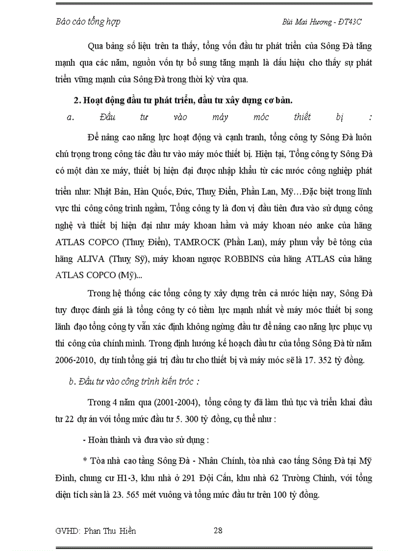 image for page Báo cáo thực tập về Tổng công ty Sông Đà