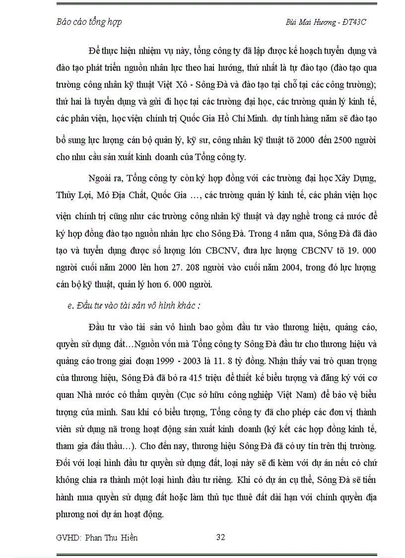 image for page Báo cáo thực tập về Tổng công ty Sông Đà