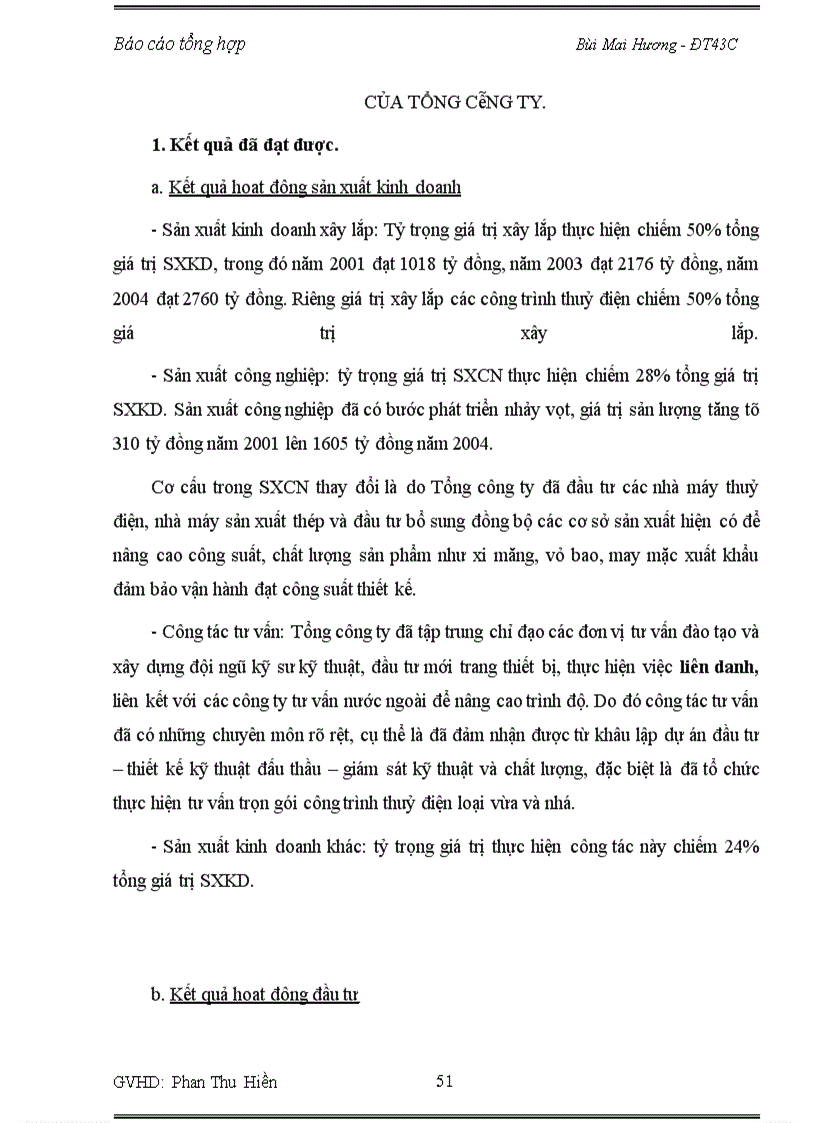 image for page Báo cáo thực tập về Tổng công ty Sông Đà