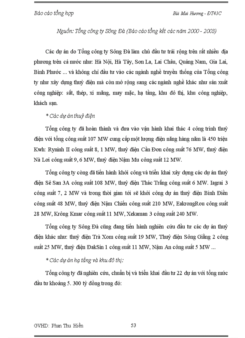 image for page Báo cáo thực tập về Tổng công ty Sông Đà