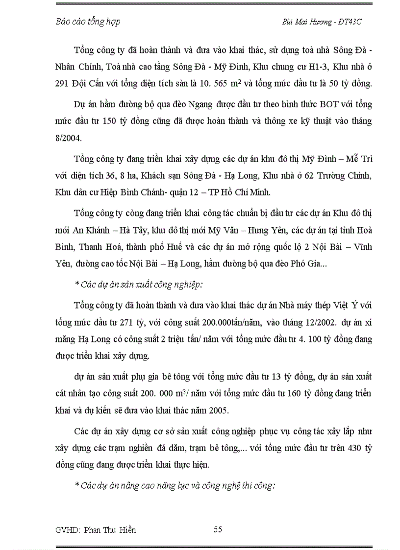 image for page Báo cáo thực tập về Tổng công ty Sông Đà