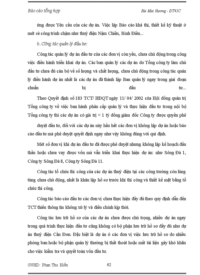 image for page Báo cáo thực tập về Tổng công ty Sông Đà