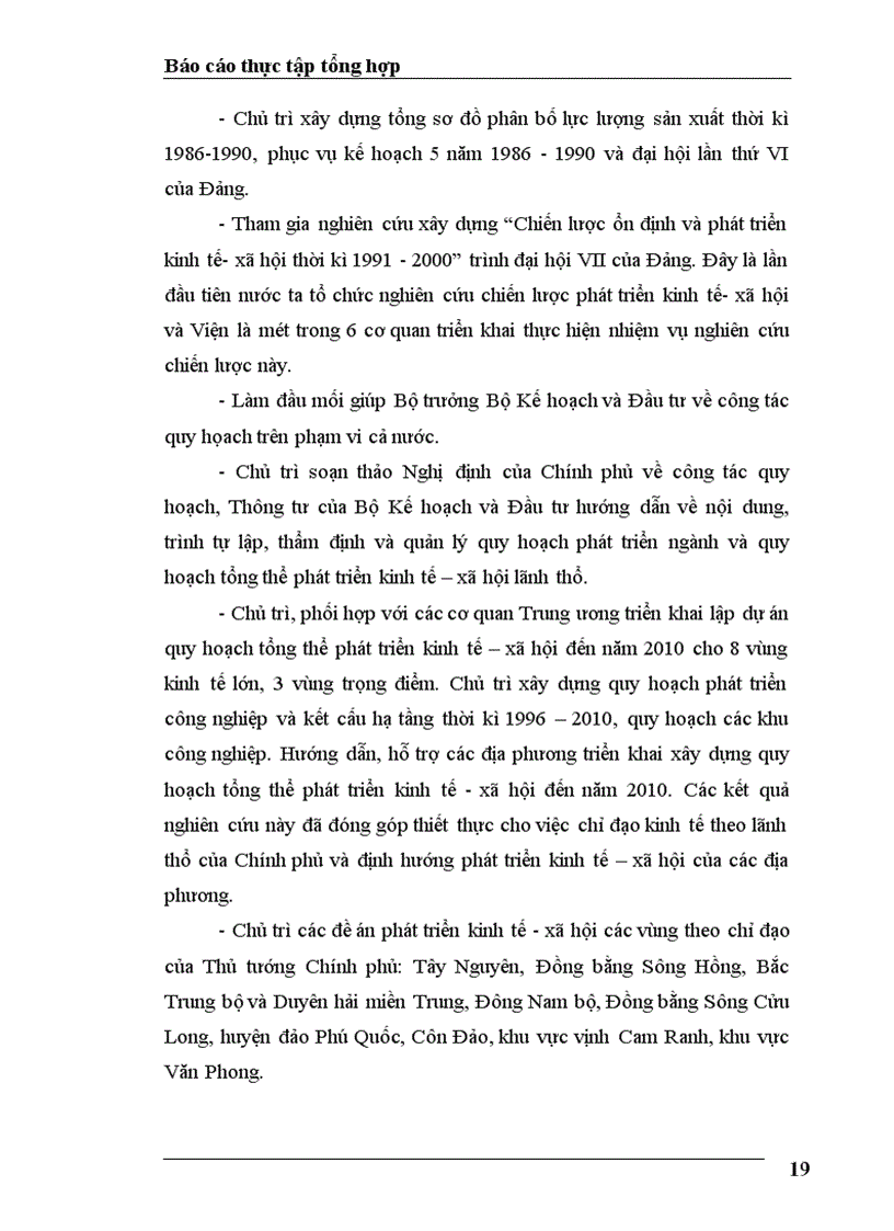 image for page Báo cáo thục tập tại Ban Tổng hợp thuộc Viện Chiến lược Phát triển – Bộ Kế hoạch và Đầu tư.