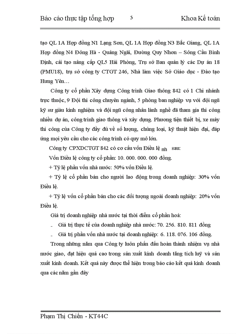 image for page Thực tập tổng hợp Khoa Kế toán Công ty Xây dựng Công trình giao thông 842
