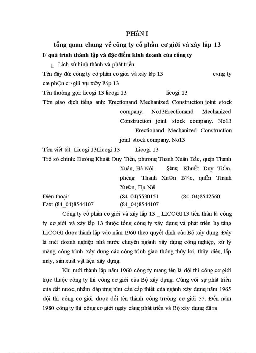 image for page Công ty cổ phần cơ giới và xây lắp LICOGI 13