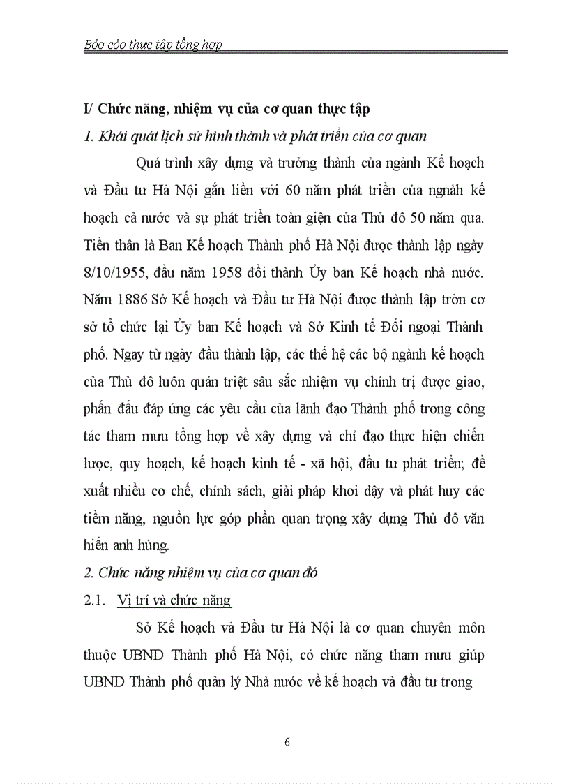 image for page Thực tập tổng hợp Sở Kế hoạch và Đầu tư Hà Nội